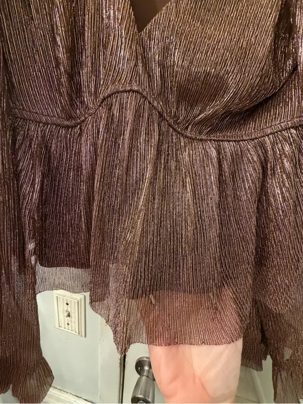 Francesca's Collections BronzeLightweight Knit Top - Image 2