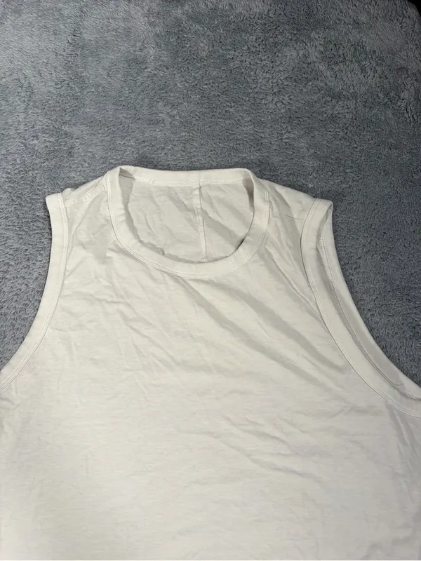 Lululemon White Sleeveless Tank Top workout - Image 2