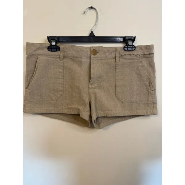 Volcom Shorts Womens 11 Tan Excellent The Favorite 2.5 Herringbone Khaki Pockets - Image 2