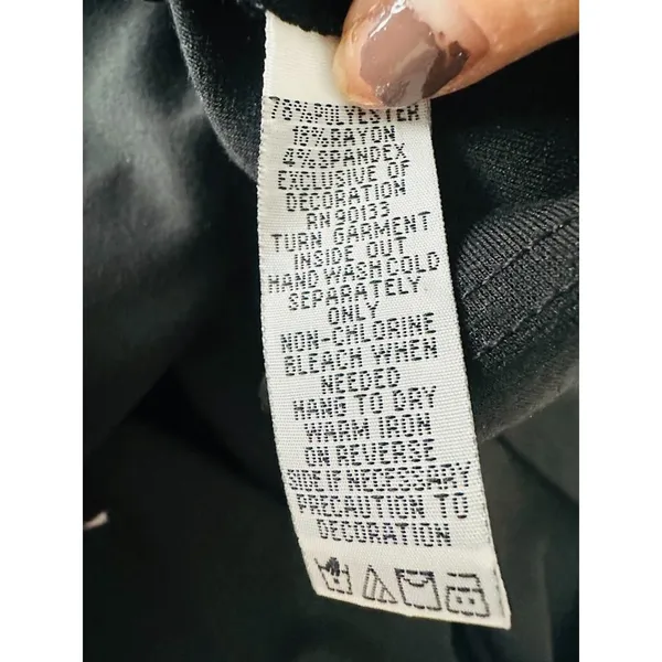 Vtg Bob Mackie Wearable Art Maxi Shift Black 1X Dress Embroidery Lounge Boho‎ - Image 6