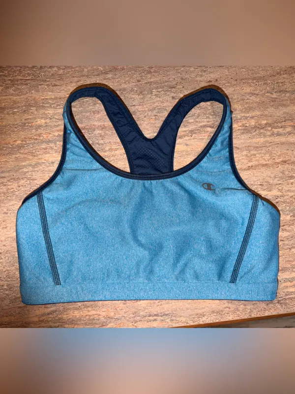 Champion Reversible Sports Bra Women’s Medium Blue Navy Athletic Racerback - Image 4