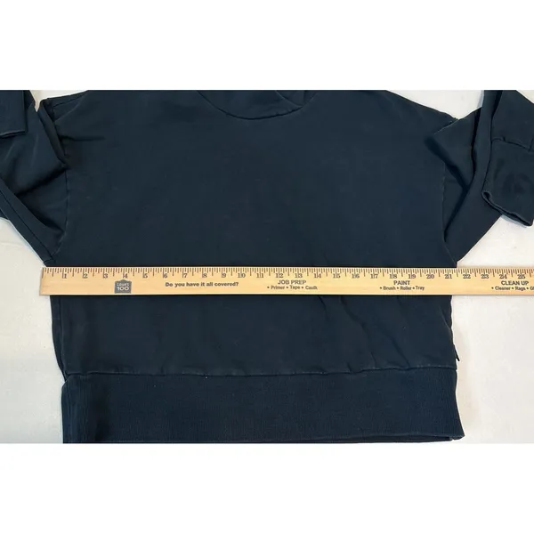 Joy Lab Dark Teal Blue Athletic Crop Sweatshirt Hoodie Size Large - Image 10