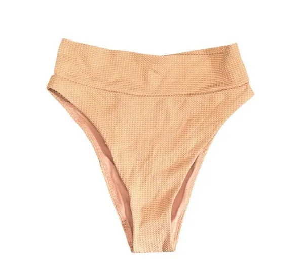 NWT! Aerie Cheeky Bikini Swim Bottom Waffle Print in Orange - Size Small - Image 3