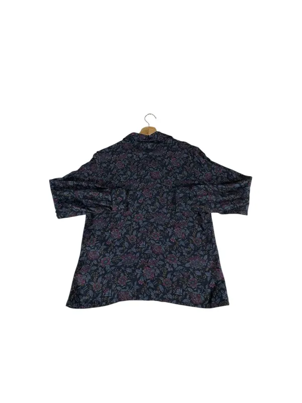 Vintage 90s Pendleton Womens 10 Floral Rayon Blouse Whimsigoth Button Down - Image 6