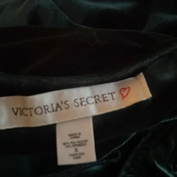 Victoria's Secret Vintage 90s Y2K Green Velvet Velour Nighty Dress Size S - Image 3