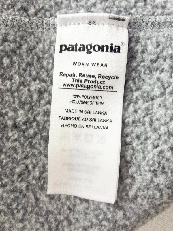 Patagonia Better Sweater Full-Zip Hoody Jacket - M - Birch White/Grey - Image 9
