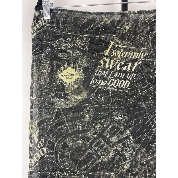 Harry‎ Potter Marauders Map Black Tan Infinity Sheer Scarf by Bioworld OS - Image 2