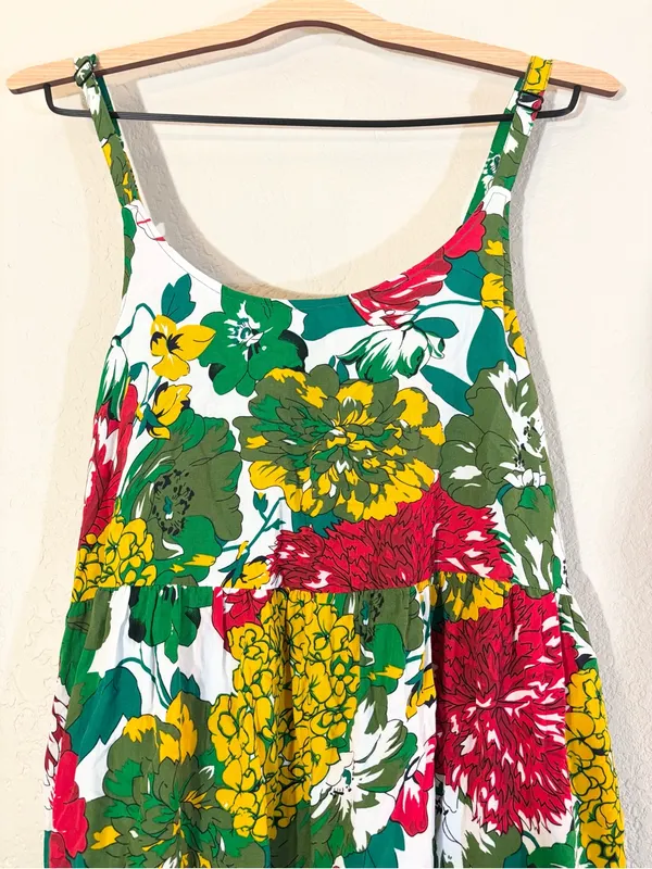 Floral Colorful Tiered Maxi Summer Dress Size XS - Image 4