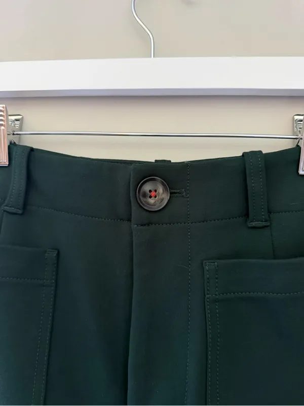 Anthropologie Holly Green Wide Leg Patch Pocket Pants Size 6 NWT - Image 4