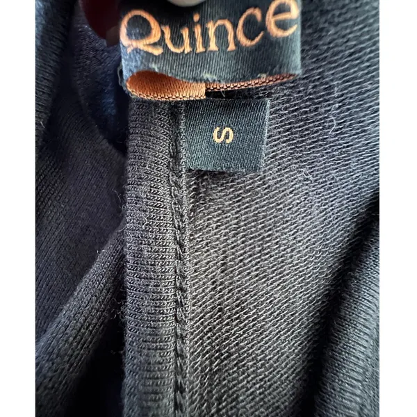 Quince Black Terry Modal Jumpsuit Wide Leg Keyhole Back Small - Image 7