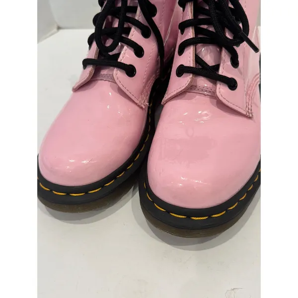 Dr. Martens 1460 Boot Womens Size 6 Pink Patent Leather 8-Eye Lace Up‎ Combat - Image 3