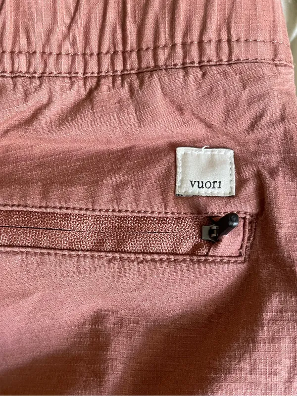 Vuori Womens Ripstop Pants Mauve Dusty Rose Pink Drawstring Cargo Medium - Image 5