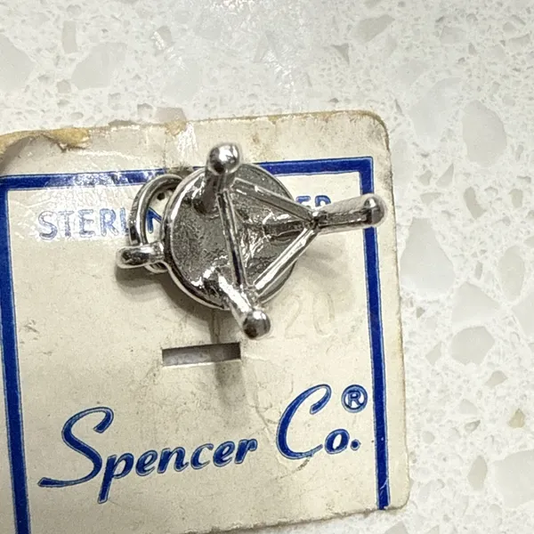 VINTAGE ESTATE SPENCER CO. 925 STERLING SILVER 3‎ Leg Stool CHARM - Image 5
