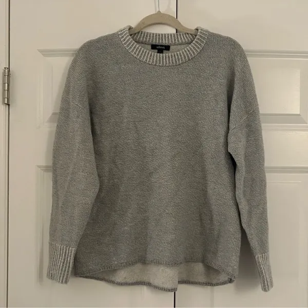 allbirds‎ boiled merino wool pullover sweater in natural grey, size medium - Image 9