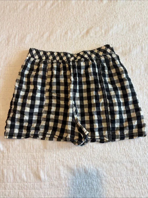 Free People Get Free Seersucker Cotton Pull-On Shorts XL - Image 11