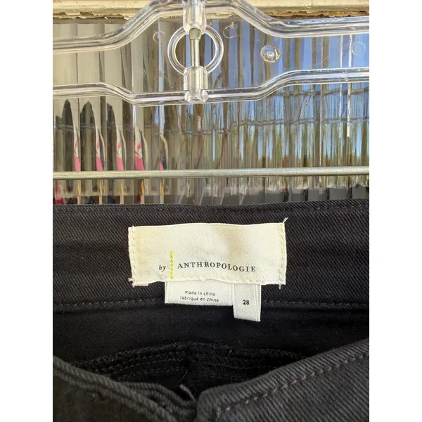 Anthropologie‎ Black High Rise Skinny Jeans Double Button Trousers Size 28 NEW - Image 3