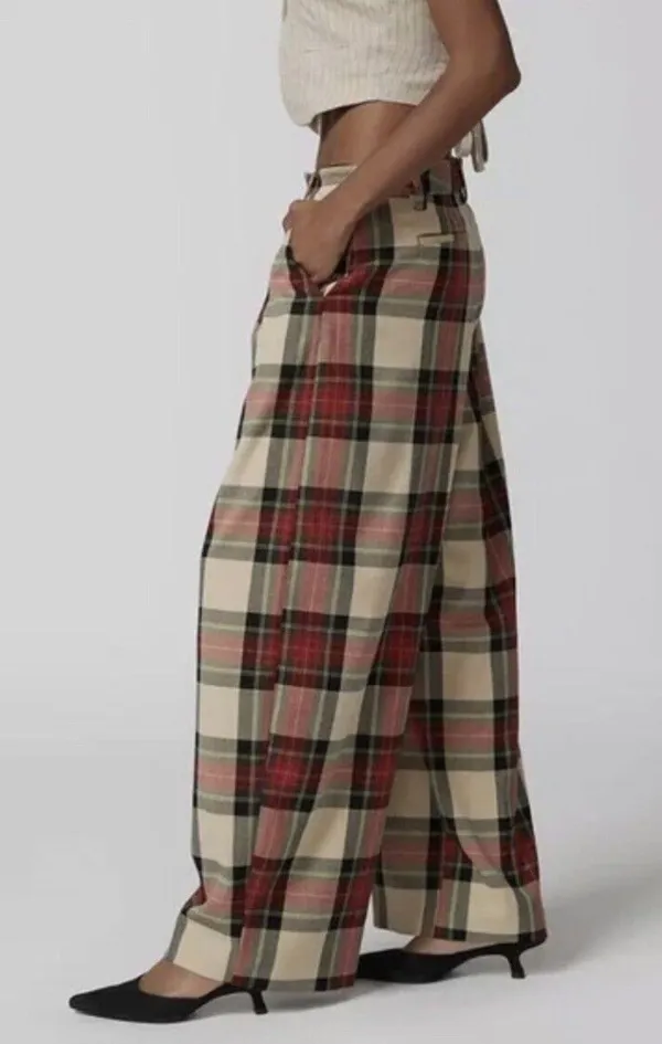 Urban Outfitters Red Plaid Pants - Image 3
