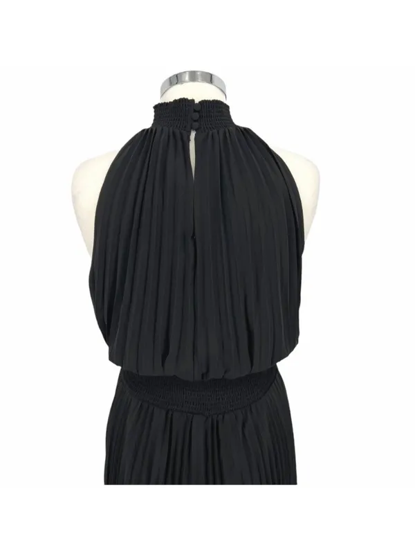 Halogen Pleated Sleeveless Cocktail Party Dress Black Size Large NWOT - Image 5