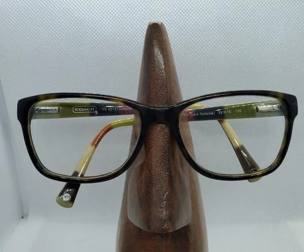 Coach Julayne Dark Tortoise Prescription Glasses Frames, Case, & Cleaning Cloth - Image 3