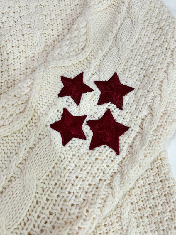 Taylor Swift Red (Taylor's Version) Star Patch Cardigan M/L Official - Image 4
