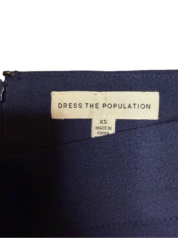 💙 Dress the Population Wide Leg‎ High Rise Pants XS Navy 30” Inseam 💙 - Image 4