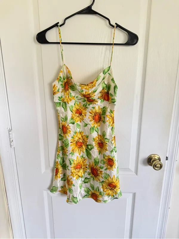 Bec + Bridge Sunflower Print Silk Slip Dress - Image 2