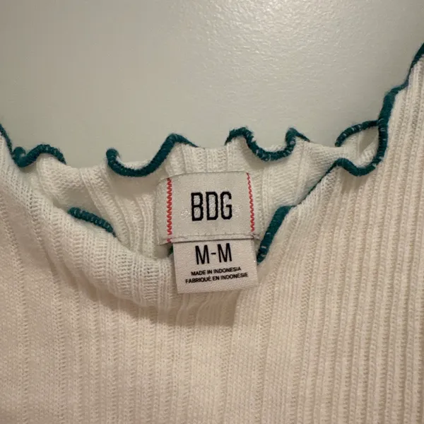 Urban Outfitters BDG Carmen Purple Asymmetrical Rainbow Trim Crop Tank Top - Image 3