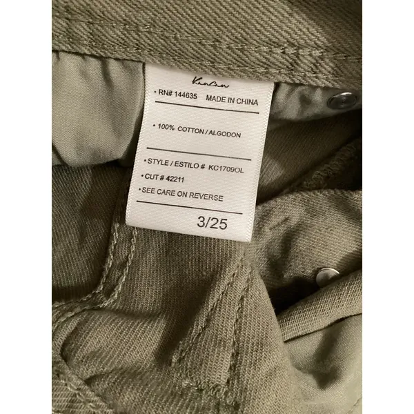 Kancan Olive Green Distressed Ripped Straight Leg Jeans Women Size 25 - Image 5