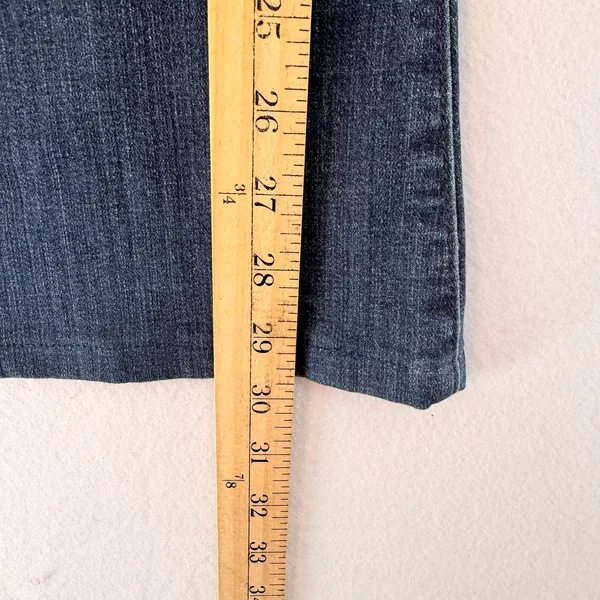 Abercrombie & Fitch Skinny Flare Jeans Mid Rise Dark Wash Stretch Denim Size 10R - Image 8