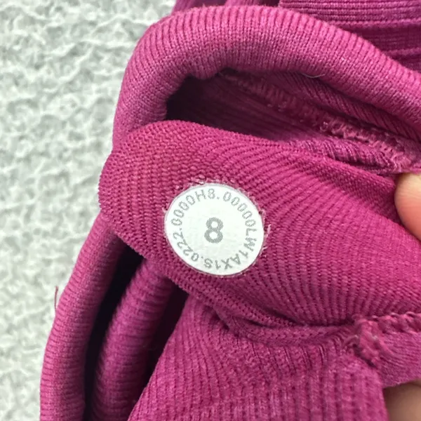Lululemon Ebb To Street Tank Top Pomegranate Pink Athletic Athleisure Women's 8 - Image 4