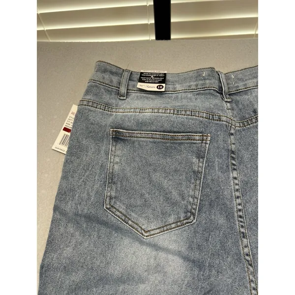 Red Bottoms Women High Waisted Relaxed Straight Rhinestone‎ Bow Jeans 16 (34x30) - Image 11