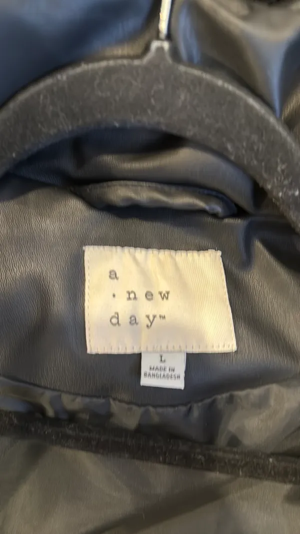A New Day Faux Leather Puffer Vest - Image 3
