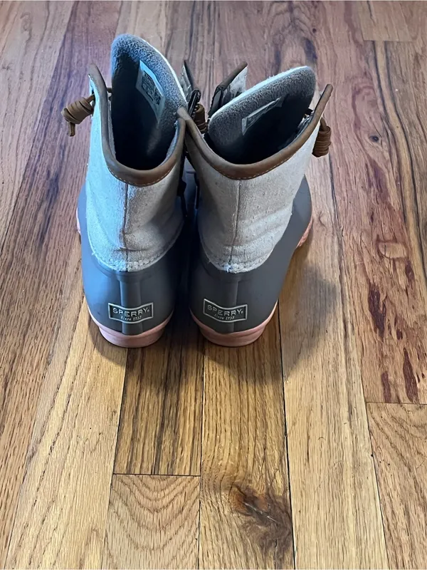 Sperry Women’s Size 8 Duck Boots Gray Waterproof Lace-Up - Image 5