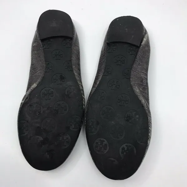 TORY BURCH Pewter Ballerina Flats size 6 - Image 6