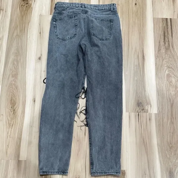 Adika Black Distressed Jeans Women’s Large - Image 4