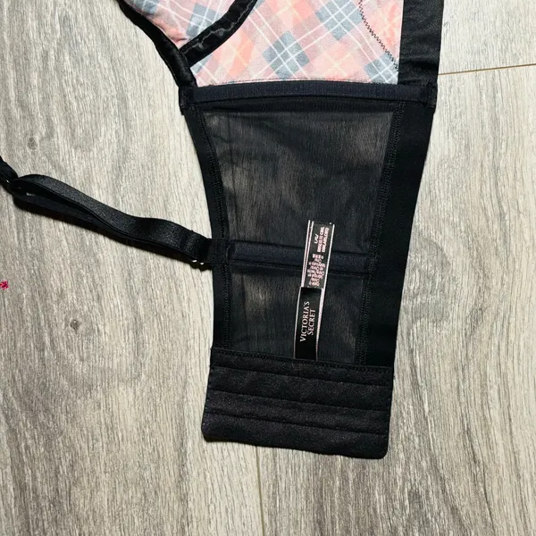 Victoria's Secret Longline Plaid Lace‎ Bustier Crop Large - Image 7