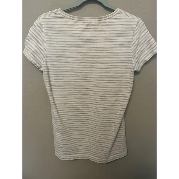 Eddie Bauer Womens Striped T Shirt Size M Short Sleeve Scoop Neck Cotton Blend - Image 5