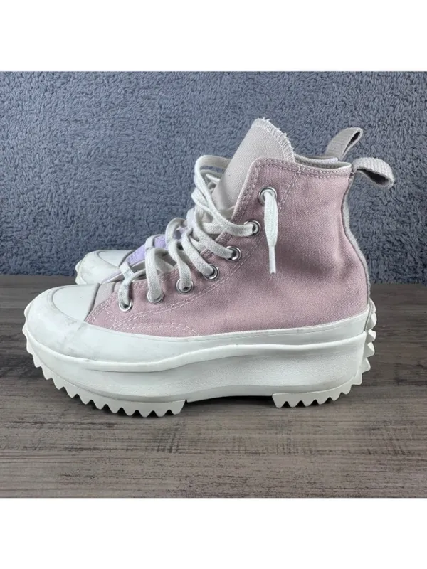 Converse Run Star Hike Womens 5 Lavender Pink Colorblock Platform Sneakers A0158 - Image 2