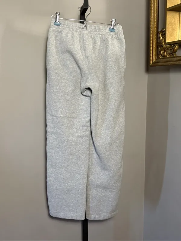 TNA Cozy Fleece Boyfriend 2XS Light Gray Sweatpants Lounge Pants XXS - Image 2