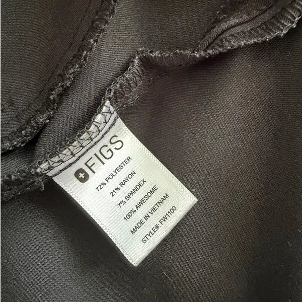 FIGS Casma Three Pocket Scrub Top Black Gray Size XXS - Image 2