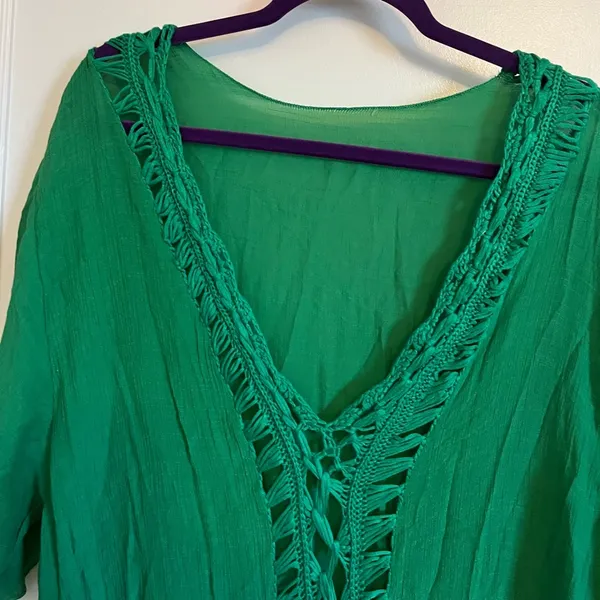 Green beach cover up Size L - Image 5