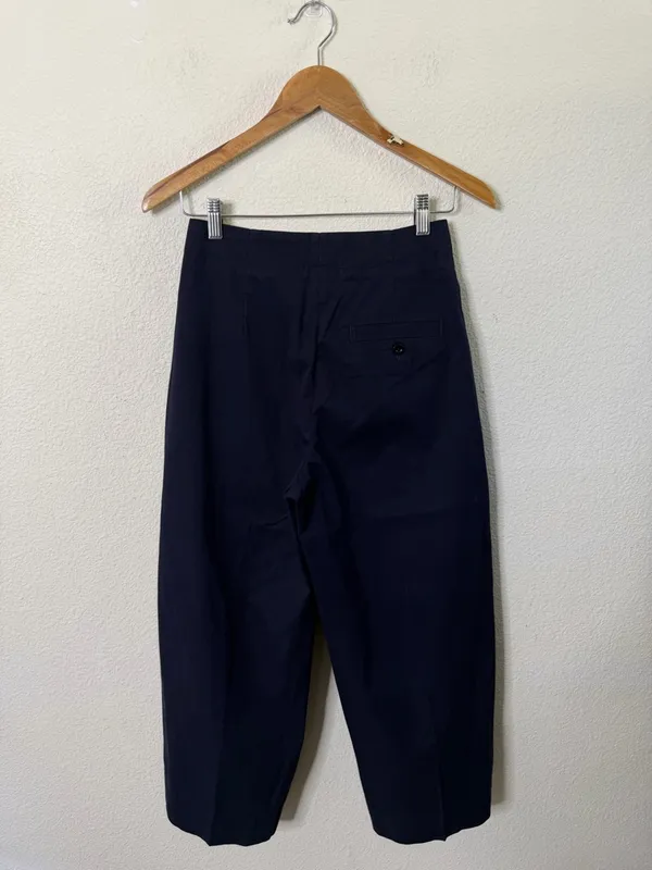 COS Pleated Barrel Leg Chinos in Navy Women’s Size‎ 2 - Image 7