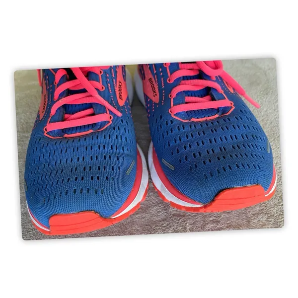 Brooks Ghost 13 Running Shoes Women’s 8.5 Blue Pink Athletic Sneakers - Image 5