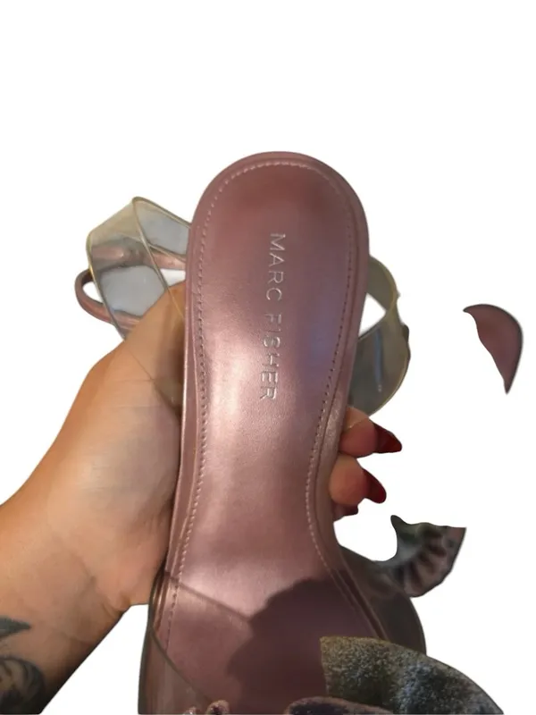 Marc Fisher Geavie High heels Glitter Floral Disco Club Barbie dopamine Whimsy - Image 4