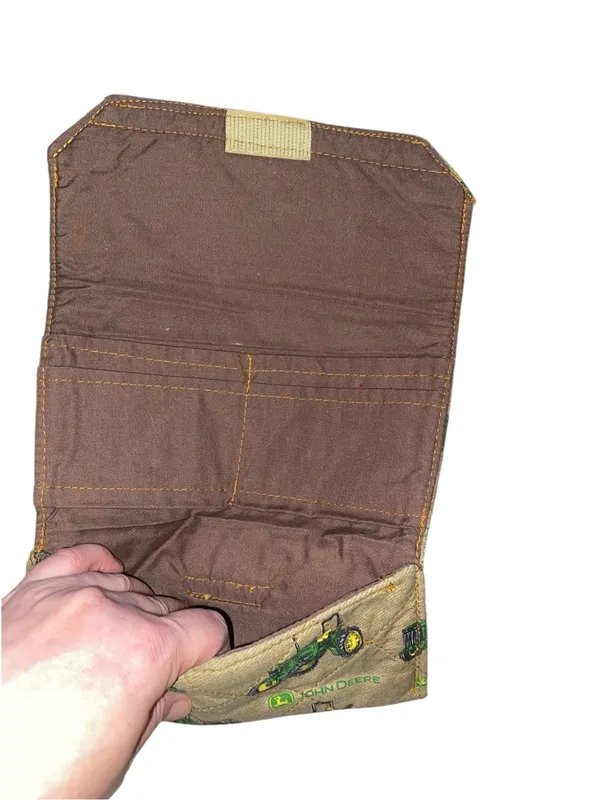 John Deere Quilted Rag Bag Camo Tractor Shoulder Purse Matching Wallet - Image 11