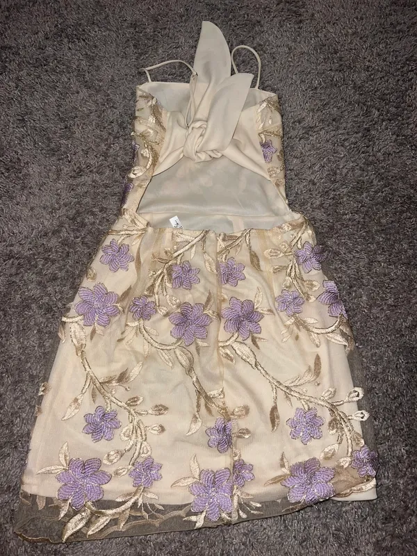 Lucy in the Sky Purple Embroidered Dress - Image 5