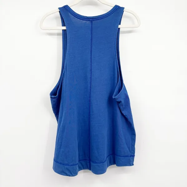 Free People FP Movement Womens Blue High Neck Athletic Sporty Tank Top Size L - Image 5