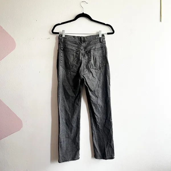 Abercrombie &‎ Fitch Ankle Straight Ultra High Rise Gray Black Jeans Women 27/4R - Image 3