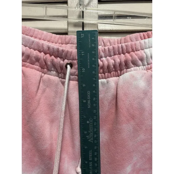 Dip Tie Dye Pink/White Jogger Sweatpants Elastic/Tie Waist Size Medium Hippie‎ - Image 2