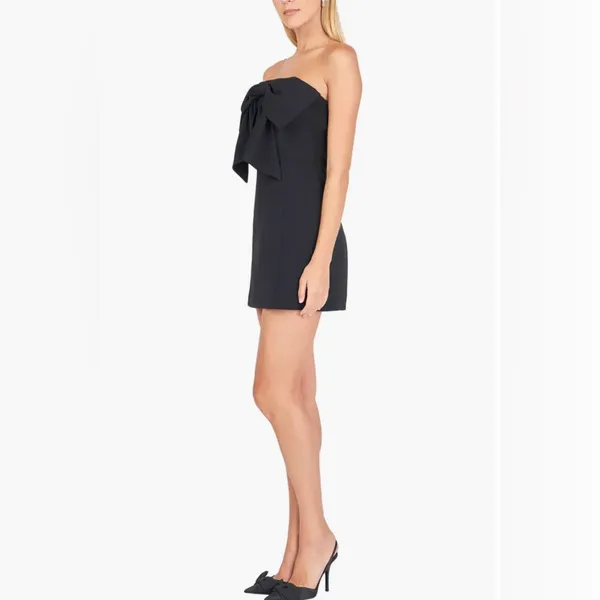 NWT Endless Rose Bow Strapless Minidress in‎ Black Sz XS $120 - Image 7